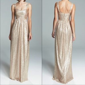 Amsale Loire Sweetheart Neck Sequin Gown - Size 4